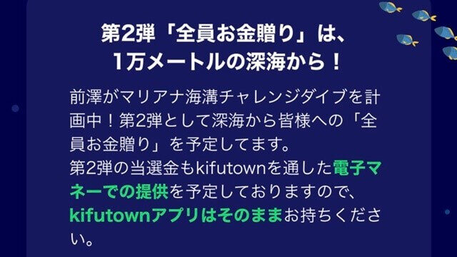 前澤友作 深海からお金配り 画像
