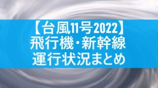 【台風11号2022】飛行機や新幹線の運行状況まとめ！欠航・運休は？