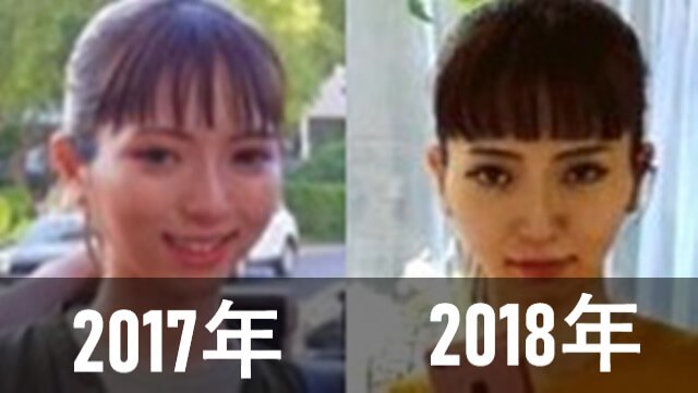 大津綾香　2017年と2018年　比較画像