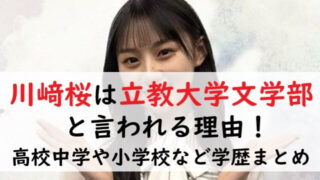 川﨑桜は立教大学文学部出身と言われる理由！高校中学や小学校など学歴まとめ！