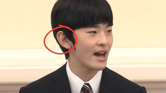 悠仁さま　もみあげ　非対称　成年会見　画像