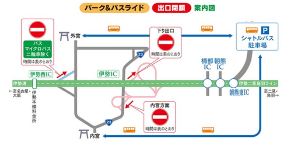 伊勢神宮 年末年始 パーク&バスライド 画像